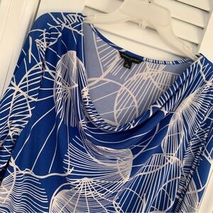 Banana republic blue white knit dress